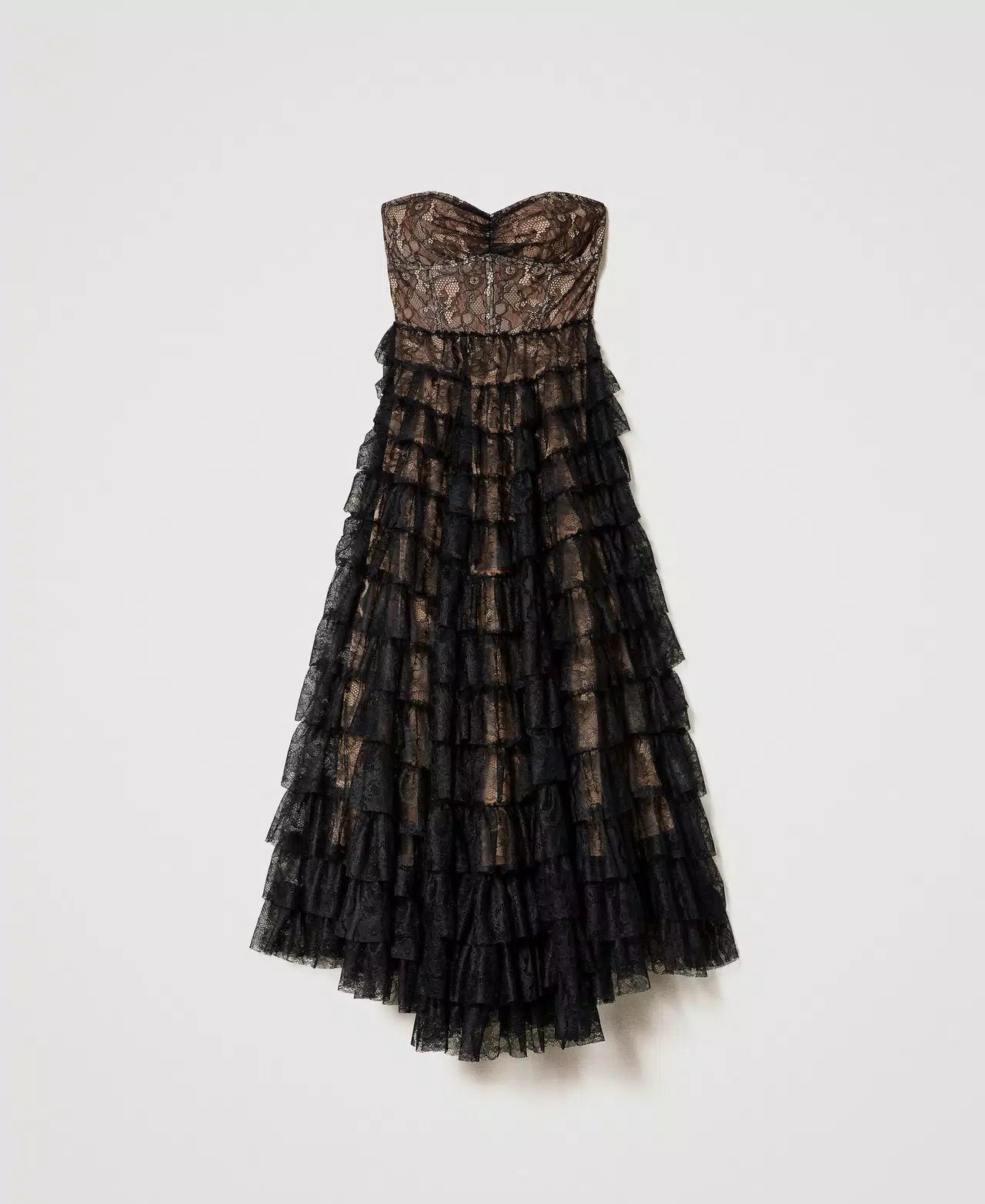 Twinset Chantilly Lace Bustier Dress Black