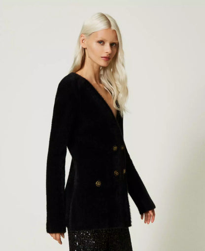 Twinset Black Knit Blazer