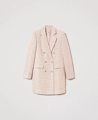 Twinset Pink Bouclé Coat