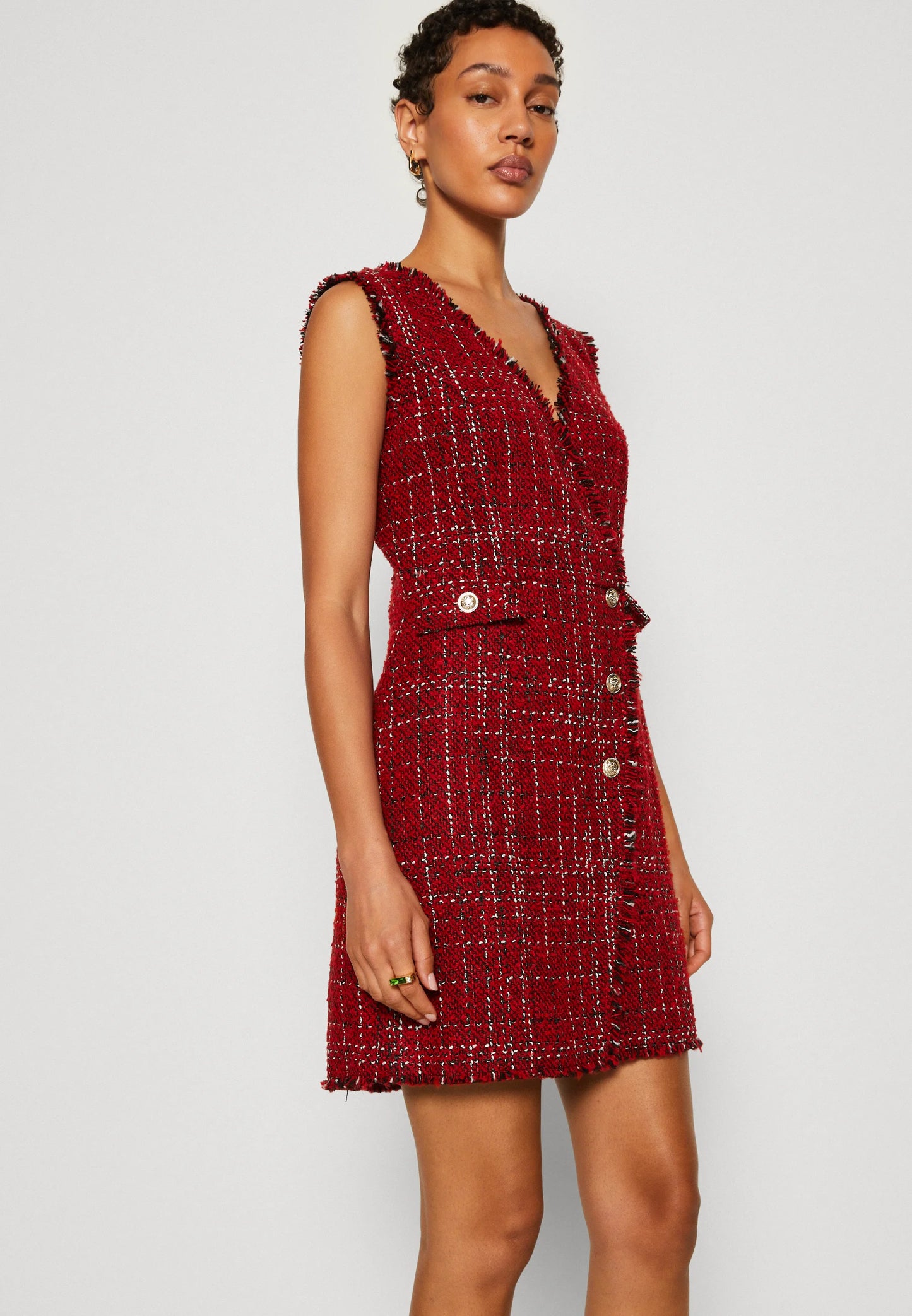 Liu Jo Red Bouclé Dress