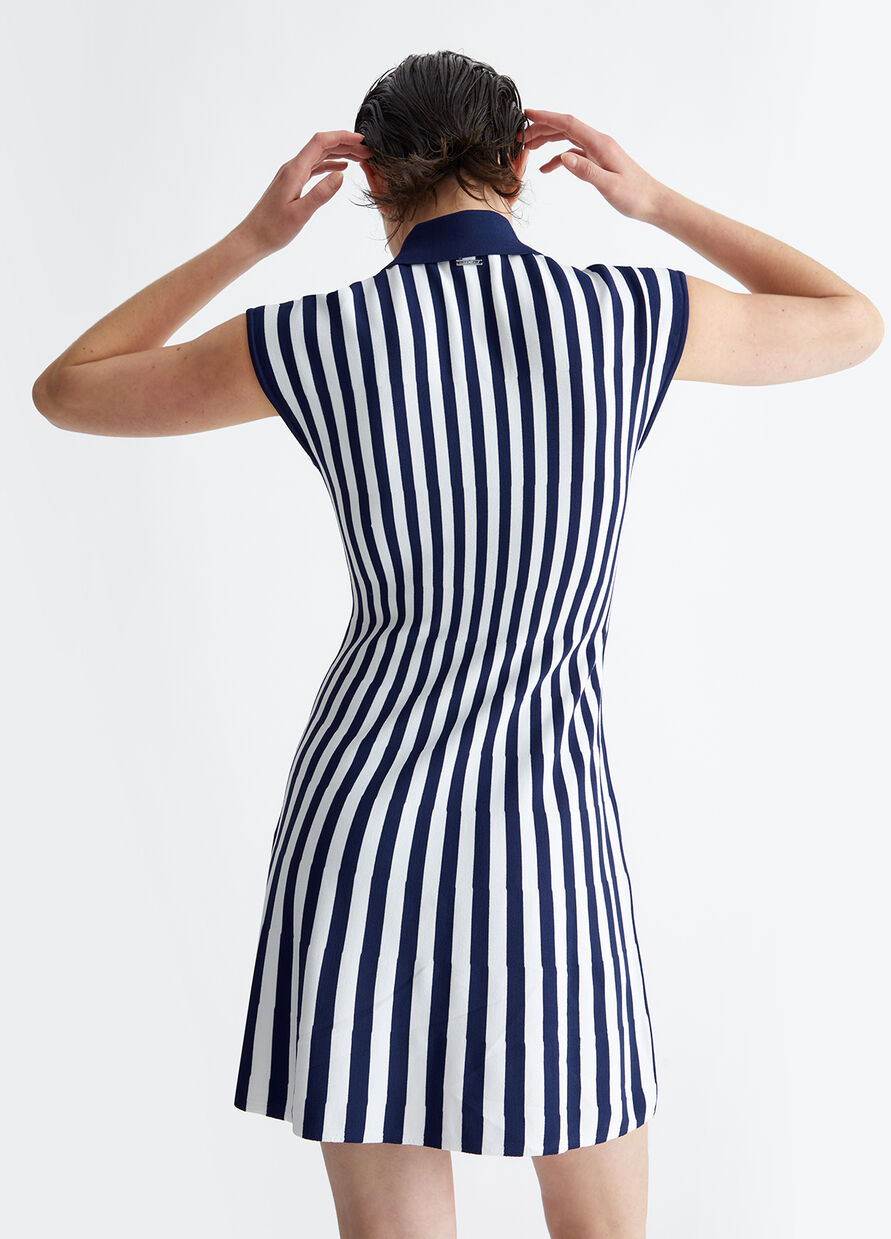 Liu Jo Navy Striped Knit Dress