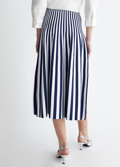 Liu Jo Navy Striped Knit Skirt