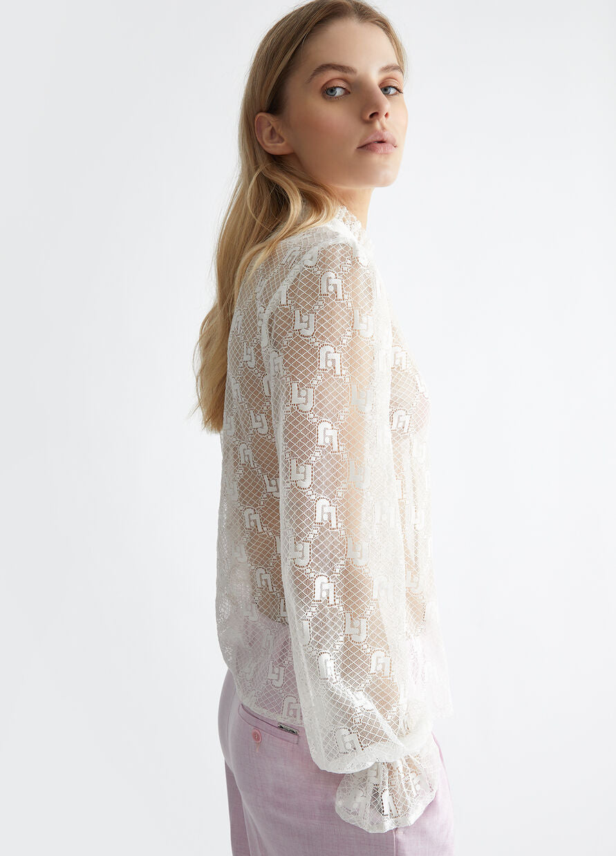 Liu Jo Lace Logo Blouse