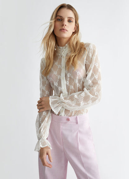 Liu Jo Lace Logo Blouse