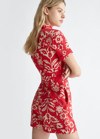 Liu Jo Red Floral Playsuit