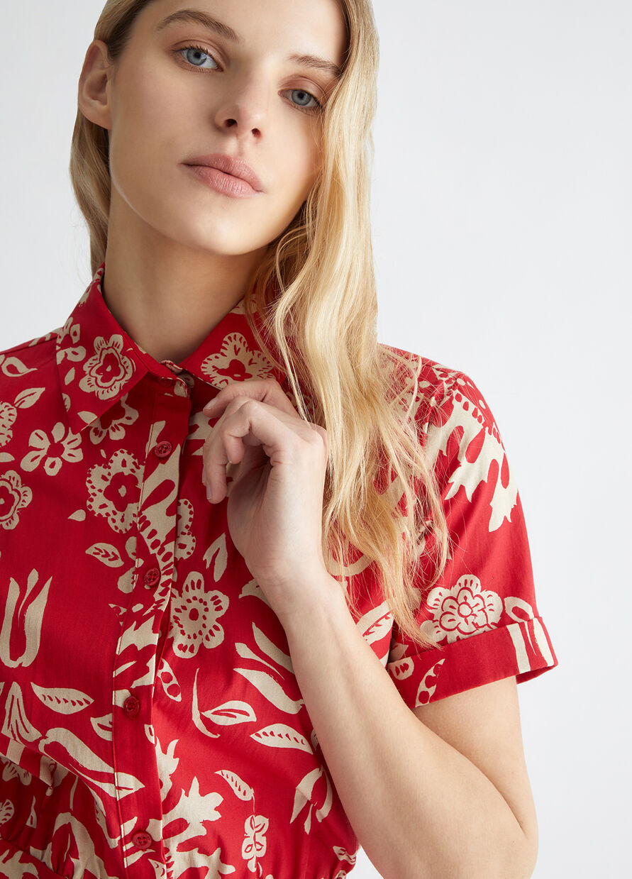 Liu Jo Red Floral Playsuit