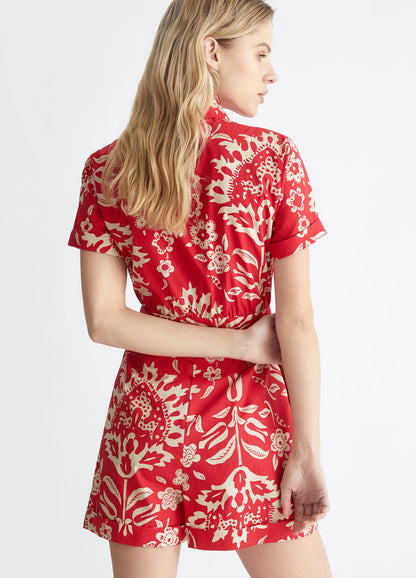 Liu Jo Red Floral Playsuit