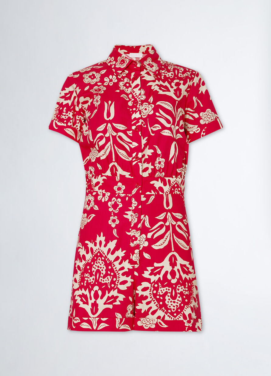 Liu Jo Red Floral Playsuit