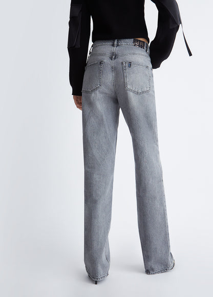 Liu Jo Straight Grey Jeans With Charms