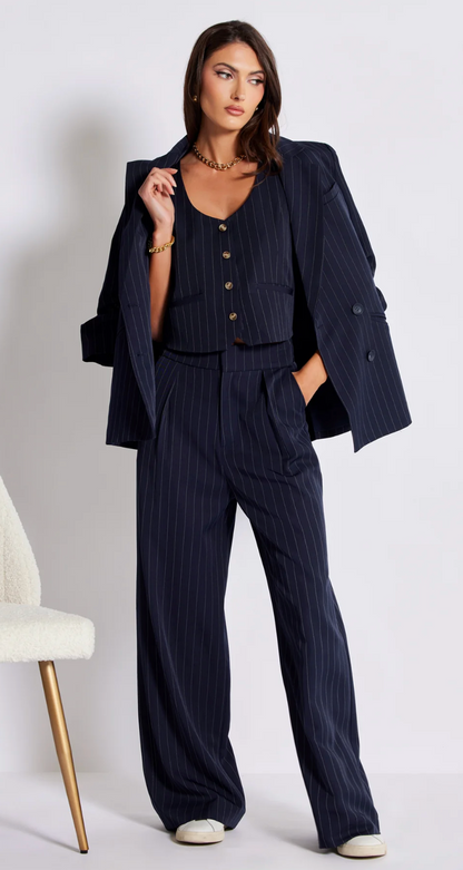 Bishop + Young - Sorrento Pant Navy Stripe