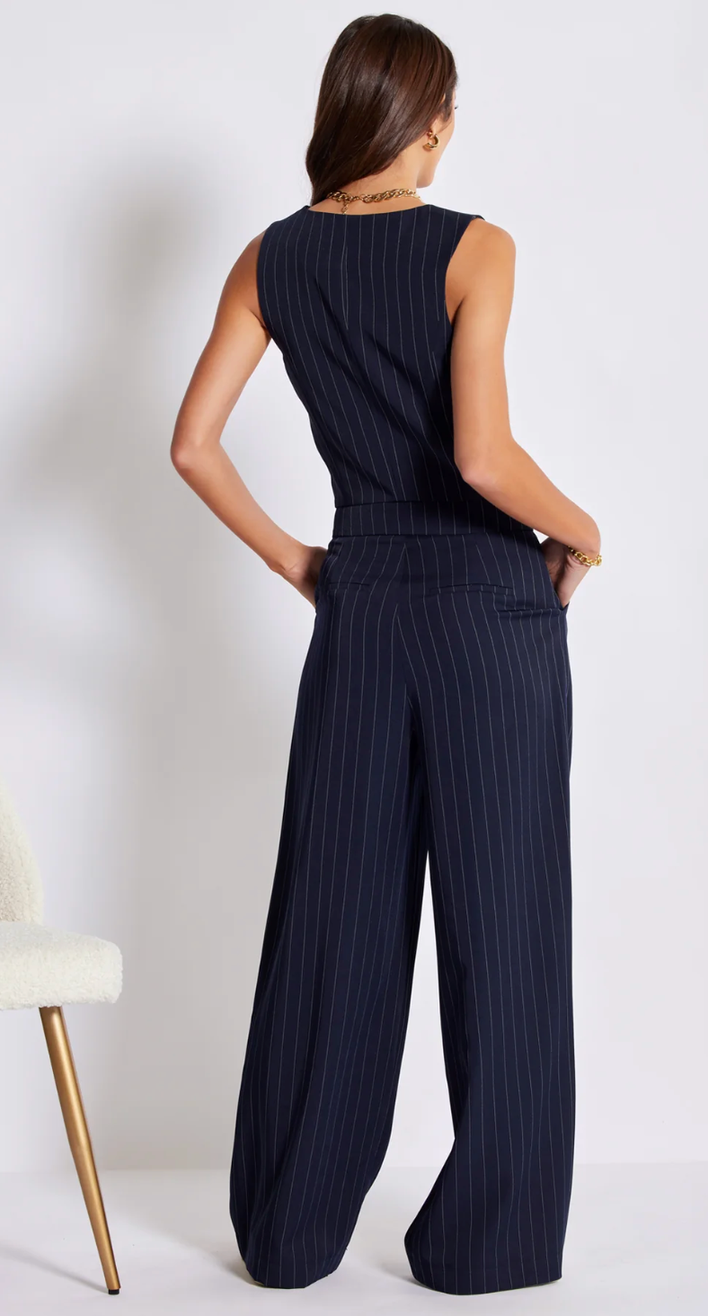 Bishop + Young - Sorrento Pant Navy Stripe