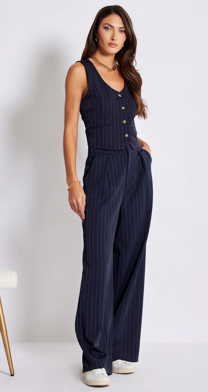 Bishop + Young - Sorrento Pant Navy Stripe