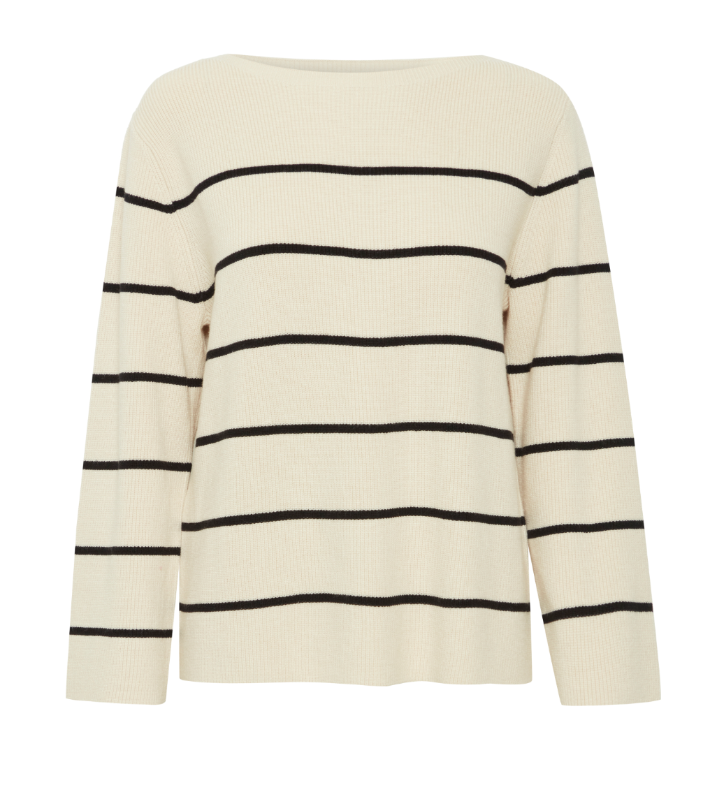 ICHI - Almond Striped Sweater