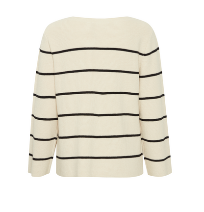 ICHI - Almond Striped Sweater