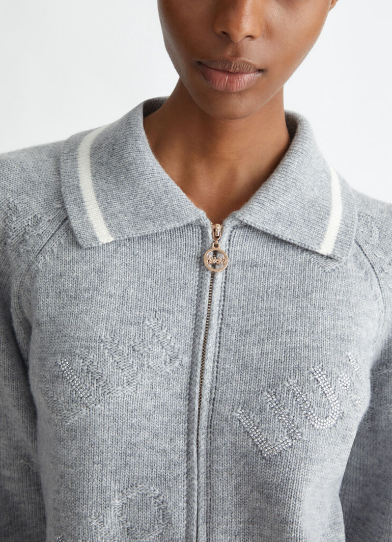 Sweater Zip Grey - Liu Jo