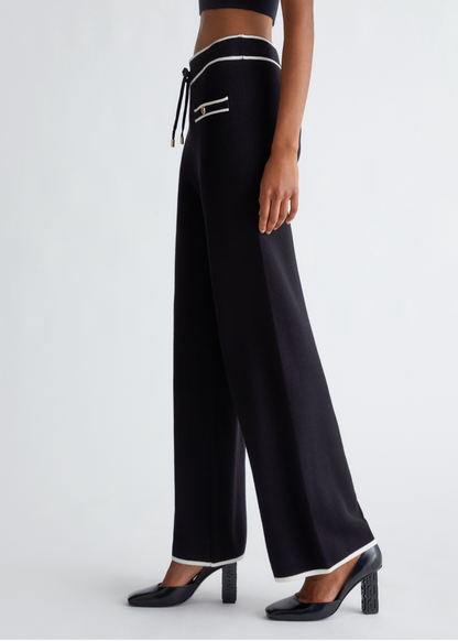 Knit Black / White Pant - Liu Jo