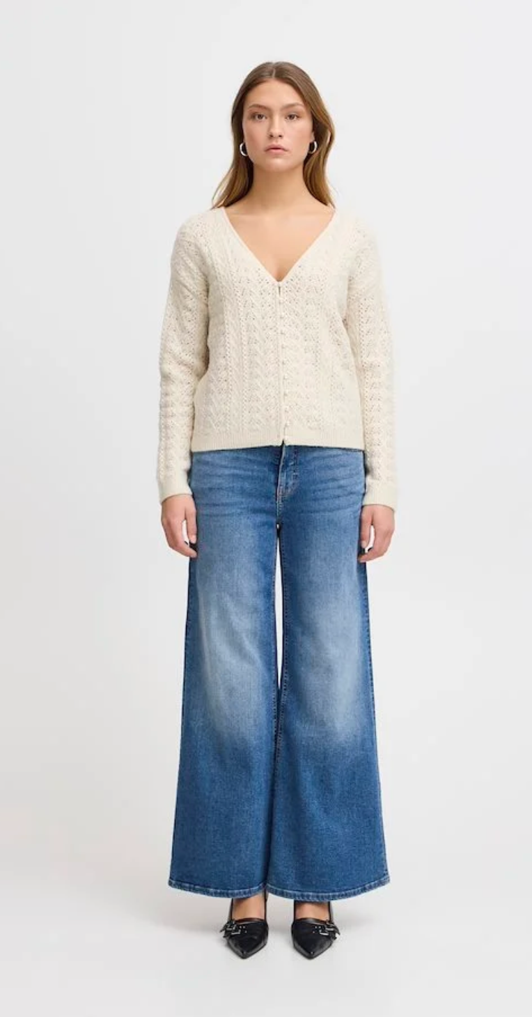 Almond Pearl Cardigan - ICHI