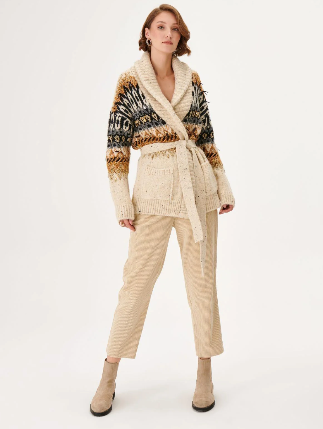 Handmade Crystal Knit Cardigan - JOINUS