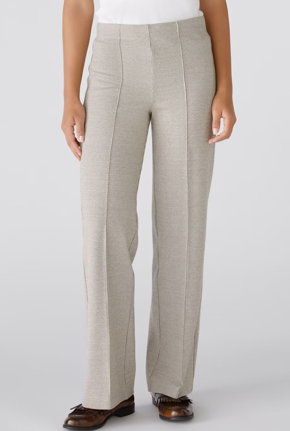 Brown herringbone pants - OUI