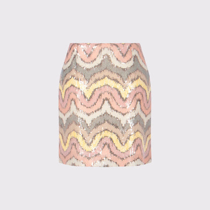 Seductive Cathleen Pastel Sequin Skirt