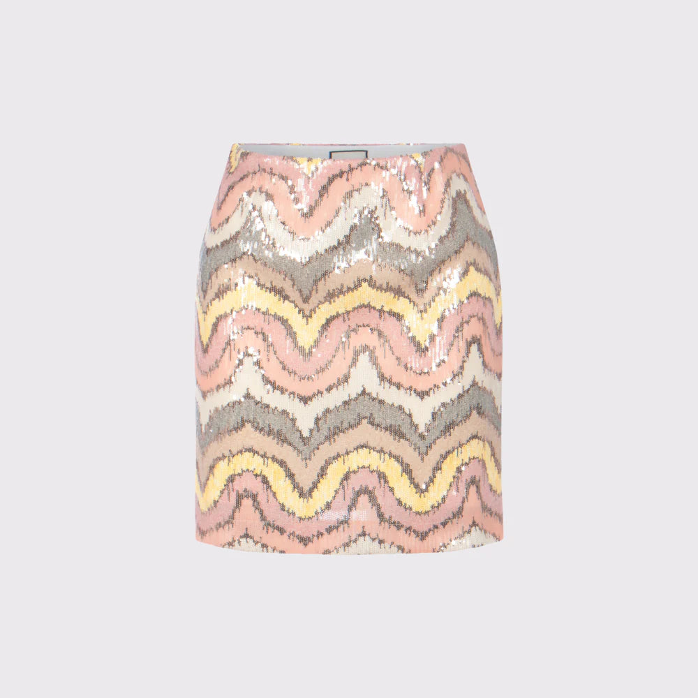 Seductive Cathleen Pastel Sequin Skirt