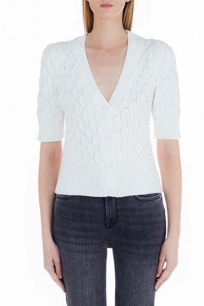 Liu Jo Quarter Sleeve Bejewelled Cardigan