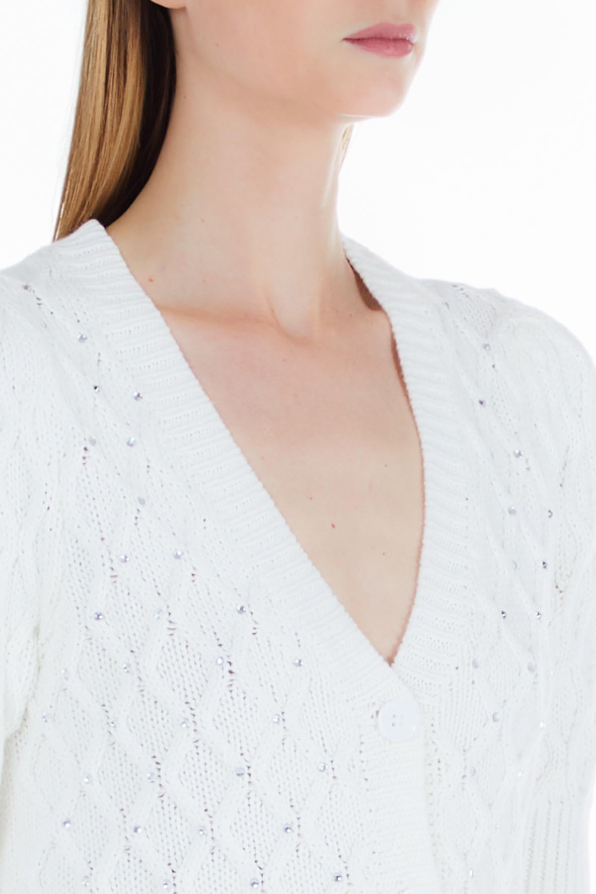 Liu Jo Quarter Sleeve Bejewelled Cardigan