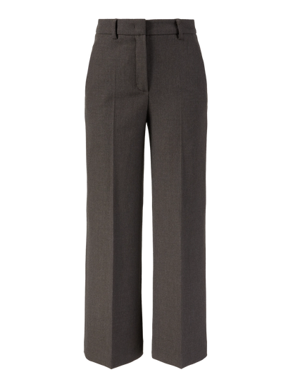 Seductive Straight Leg Brown Wool Trousers