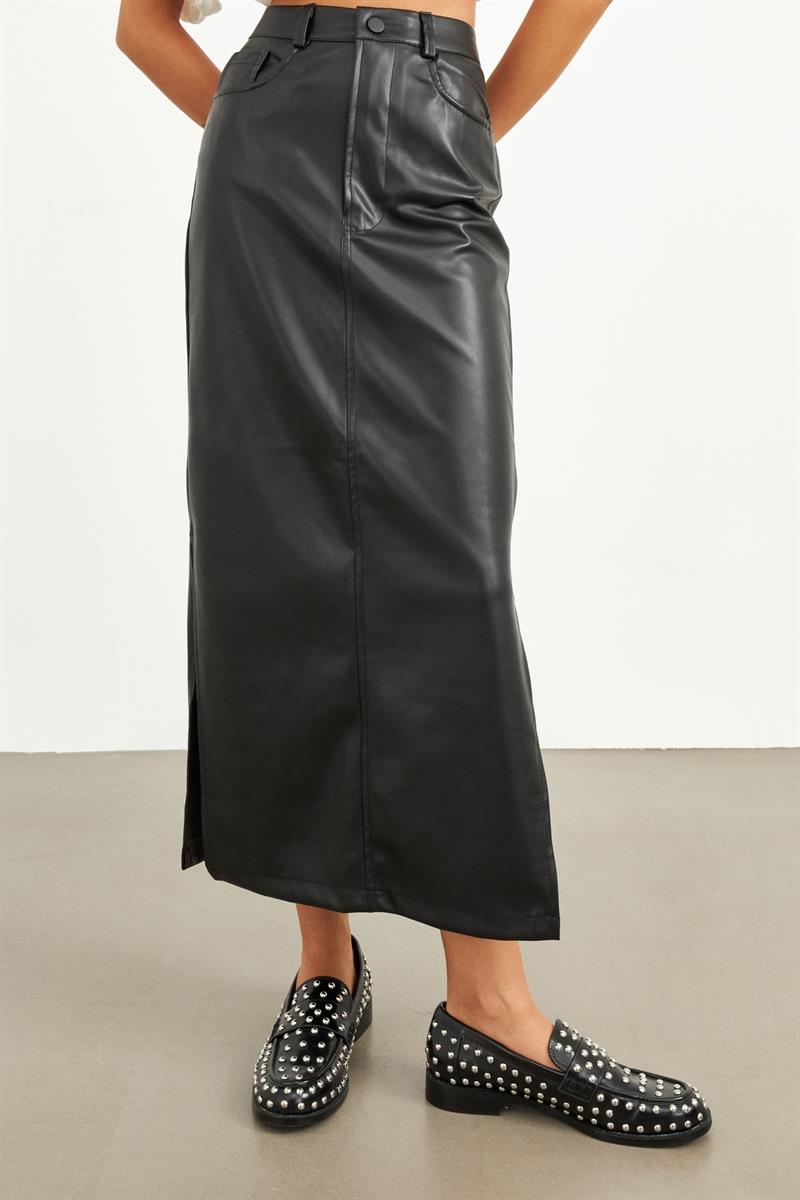 Setre Leather Skirt Black