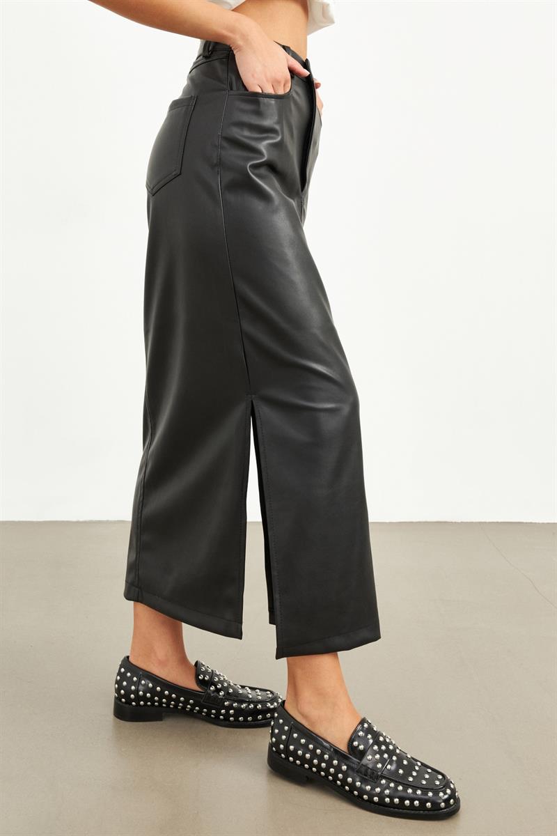 Setre Leather Skirt Black