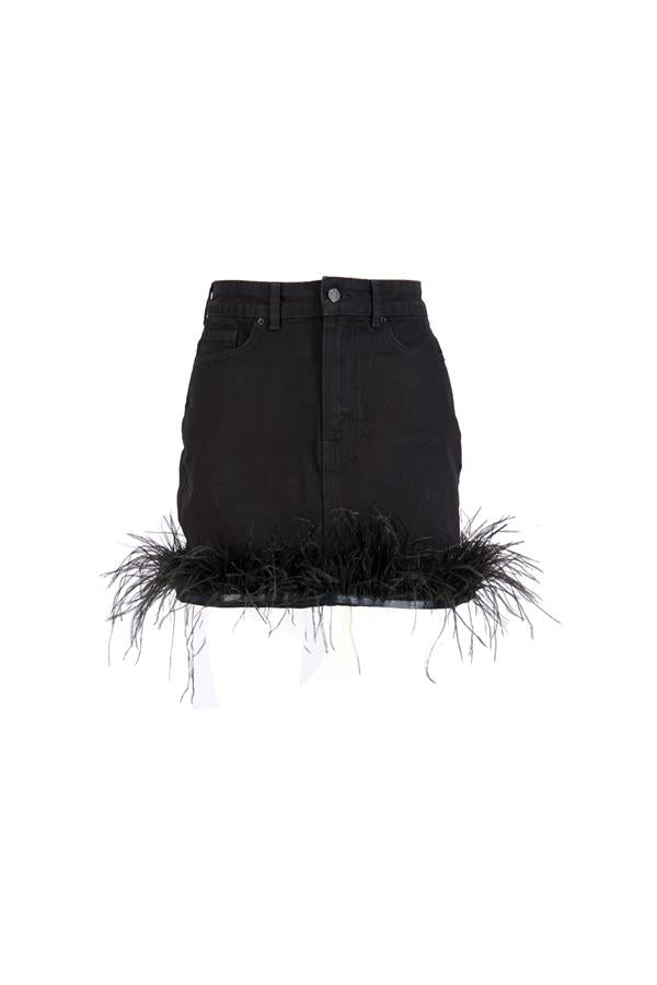 Setre Feather Skirt Black