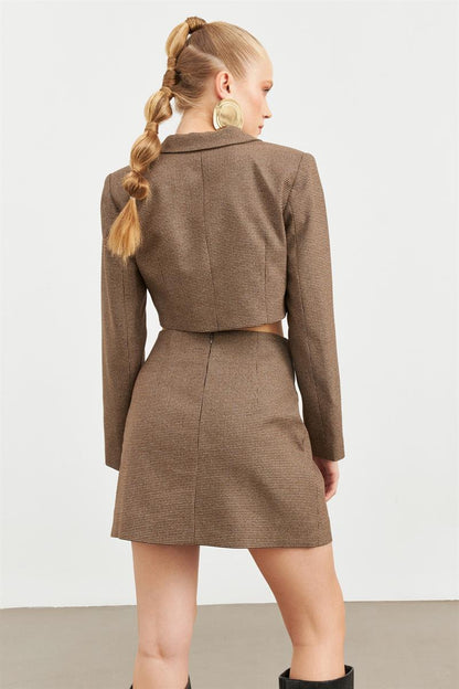 Setre Skirt Suit Brown