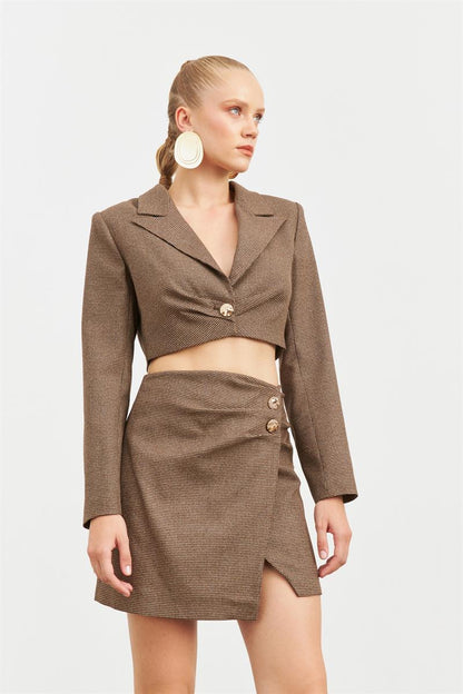 Setre Skirt Suit Brown